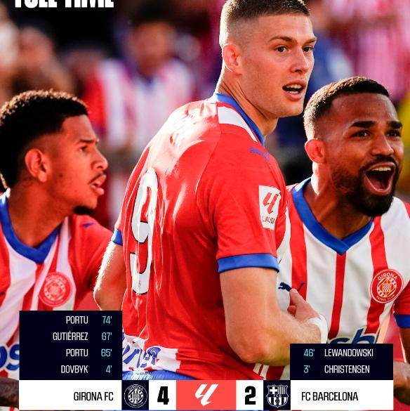 开云APP-【西甲】赫罗纳主场4比2巴萨挺进欧冠，皇马提前夺冠